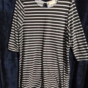 bobbie brooks stripped dress, size XL, Fabric is so soft, 3/4 sleeve, A-line